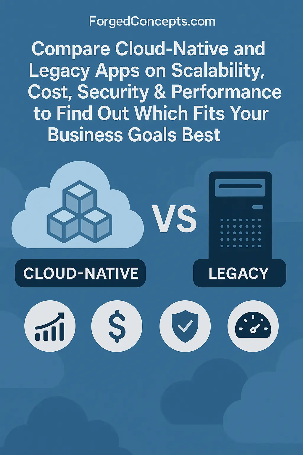 Comparison of cloud-native and legacy application architectures